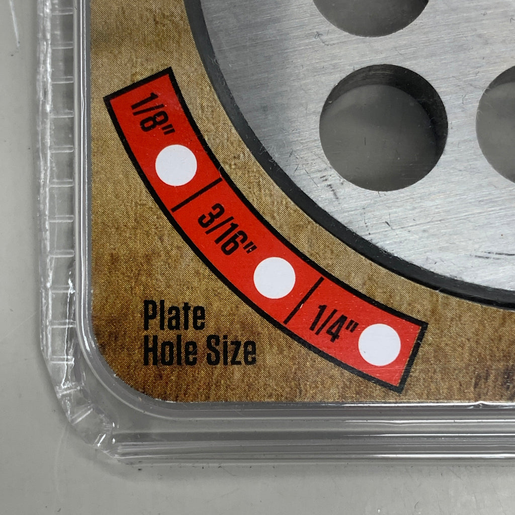 LEM Grinder Plate 12mm #12 (1/2") 2-3/4" Plate Diameter Stainless Steel 476SS