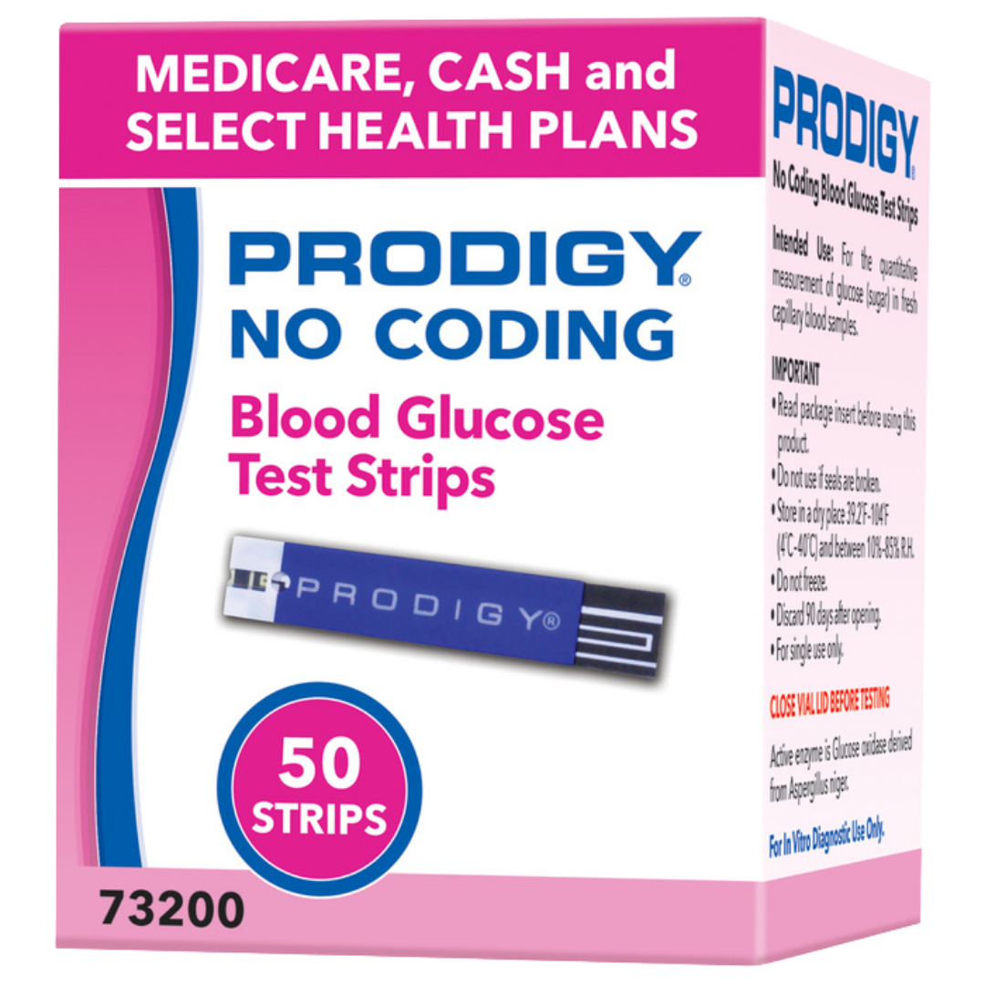 Prodigy No Coding Blood Glucose Test Strips (50 Count)