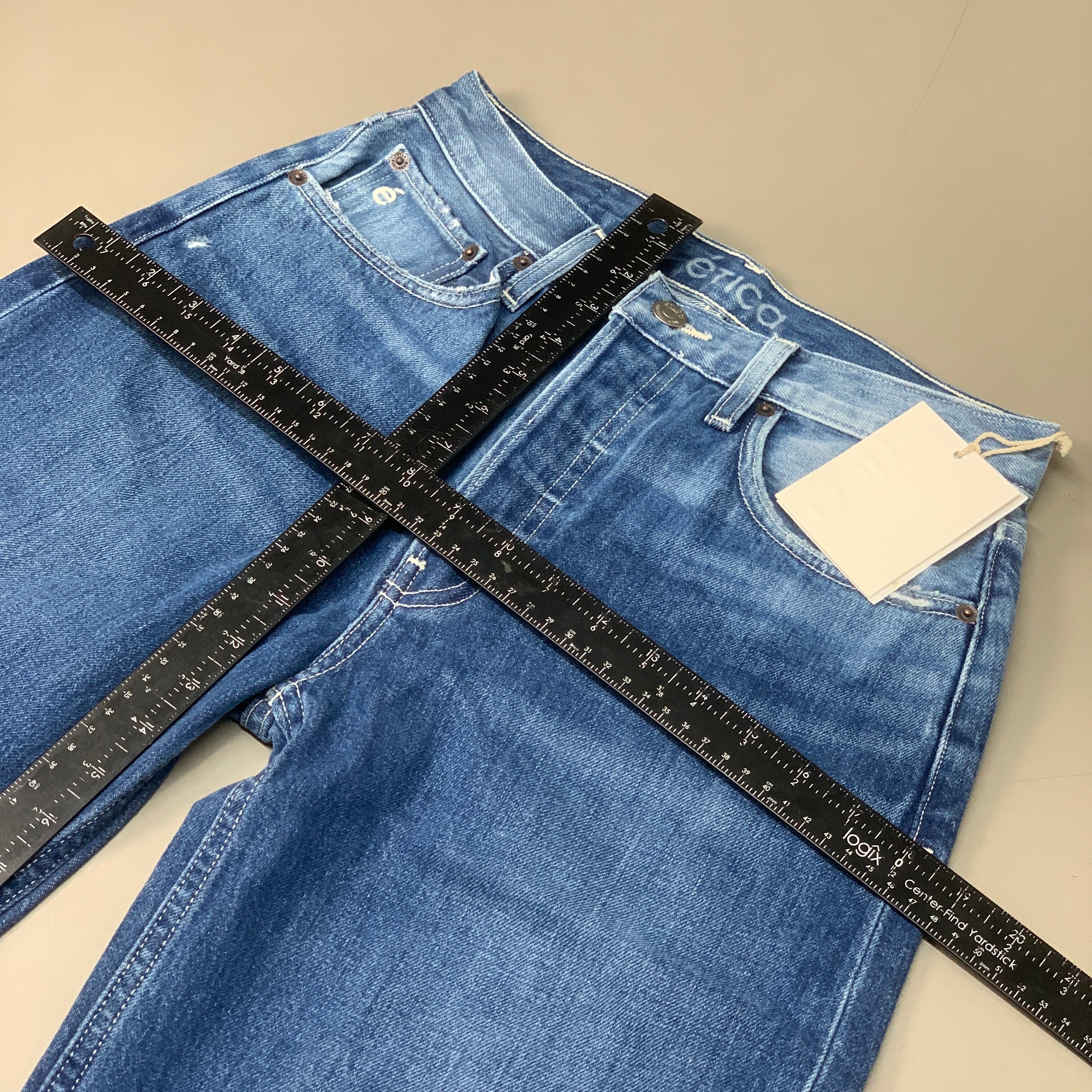 ETICA Tyler Vintage Straight Crop Jeans 100% Cotton Shipwreck Size 26 EW178114A