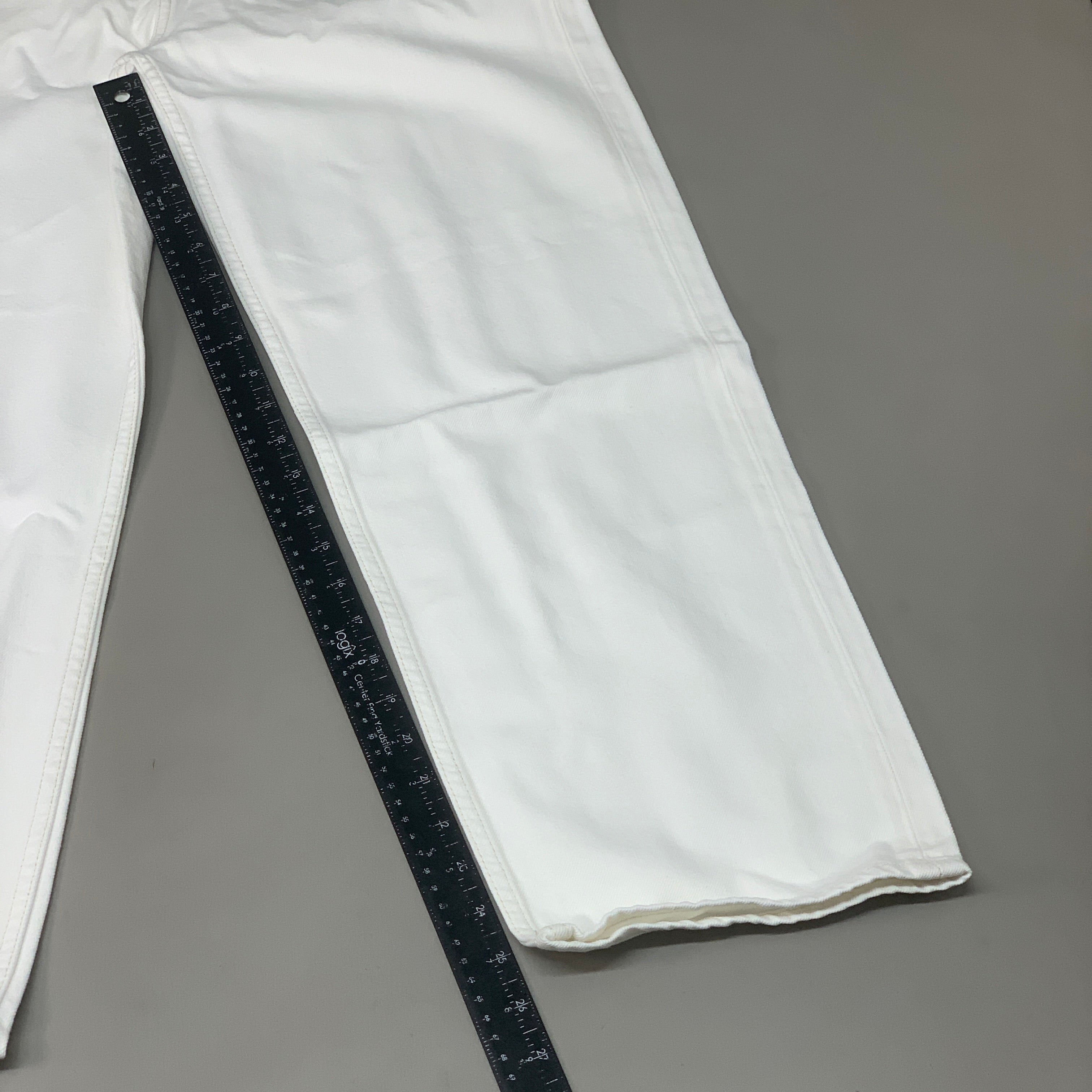 ETICA Tyler High Waist Straight Leg Ankle jeans Vintage White Size 28 EW180114A
