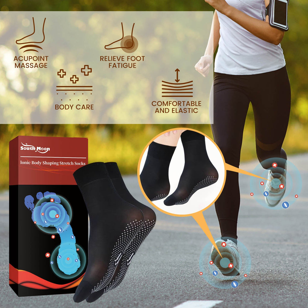 Ionic Body Shaping Stretch Socks, Outdoor Sports Comfortable Breathable Non-slip Foot Care Elastic Socks