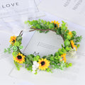 Girl Spring Outing Wreath Headwear Simulation Eucalyptus Starry Sky False Sunflower Children's Wreath