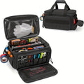 14" Heavy-Duty Tool: 2 Bags + Non-Slip Organizer (for Electricians, Multi-Pocket)