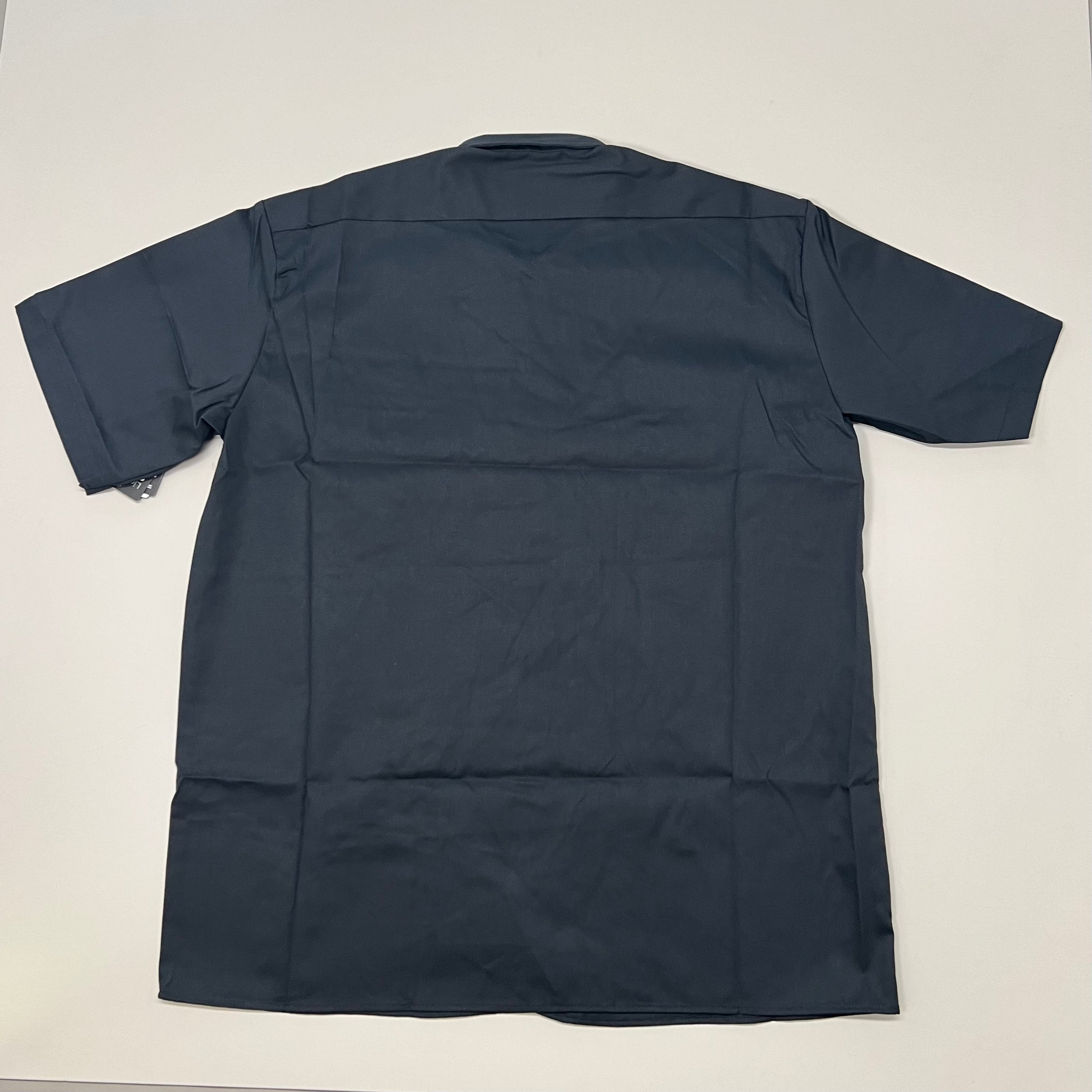 DICKIES FLEX Relaxed Fit Button Short Sleeve Work Shirt Men's Sz L Black WS675BK