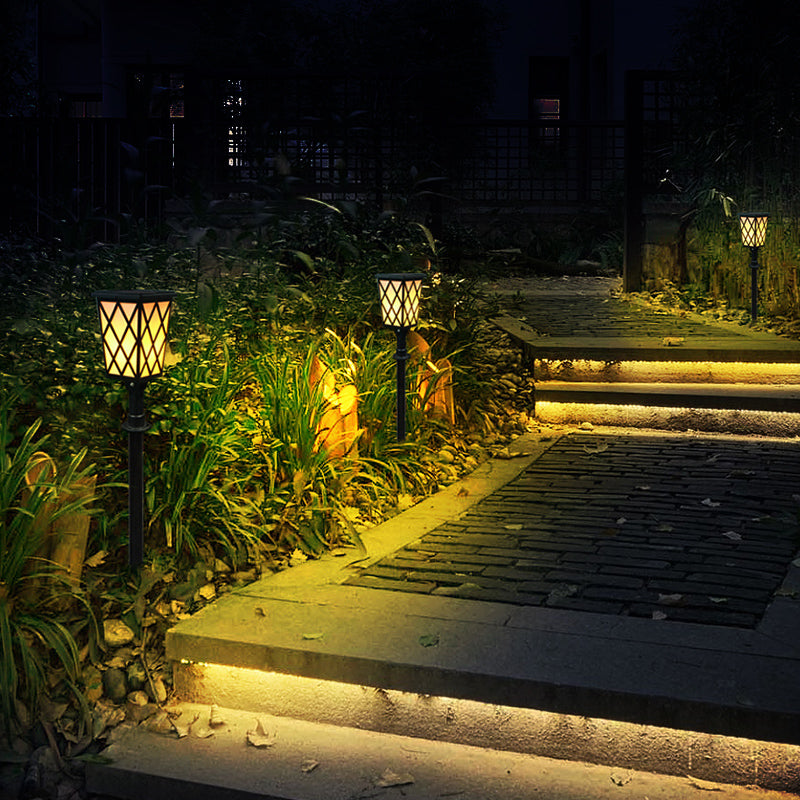 New Solar LED Flame Light Outdoor Villa Garden Lawn Floor Lamp Solar Garden Wall Lamp