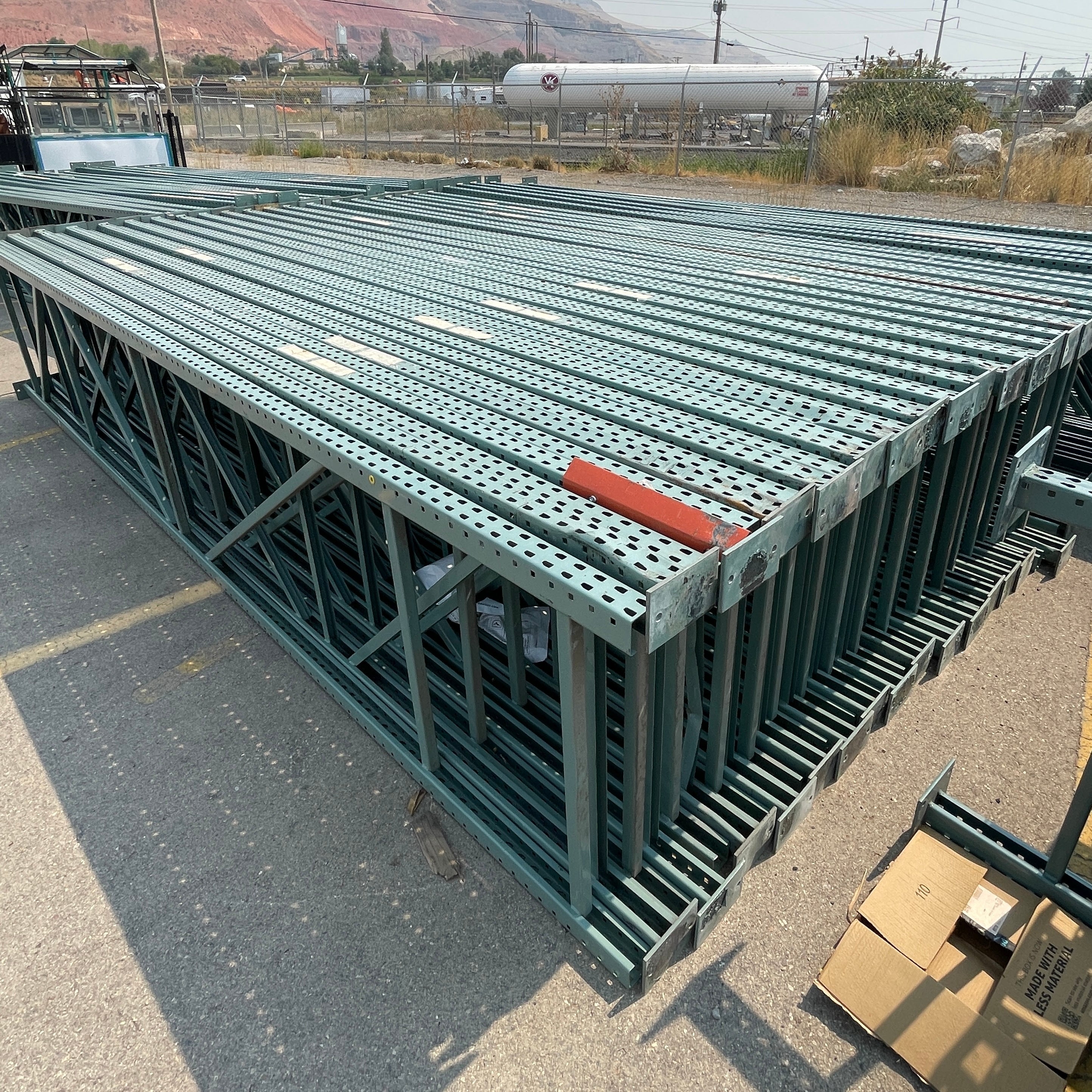 INTERACK Pallet Rack Upright Teardrop Style (Round & Angular) 192”H x 42”D (Pre-Owned)