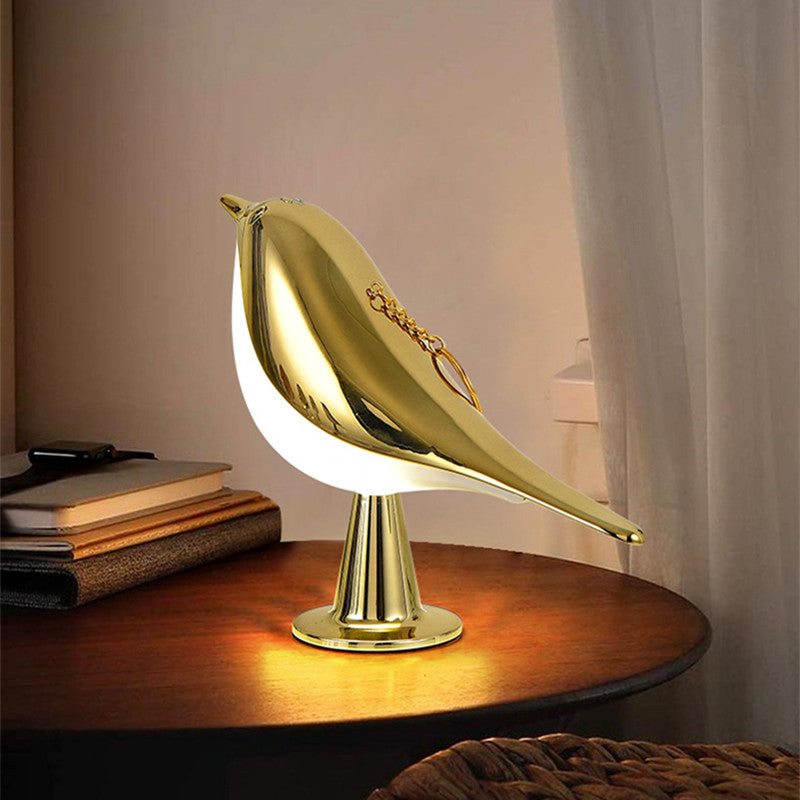 Creative Magpie Aromatherapy Lamp Car mounted Decorative Lamp Bedside Bird Night Lamp Three color Touch Charging Atmosphere Table Lamp