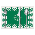 Christmas snowflake print placemat Christmas party decoration table mat living room dining table insulation mat