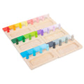 Colorful sensory integration wooden insert board, hands-on and brainpower color discrimination teaching aids, children's wooden toys
