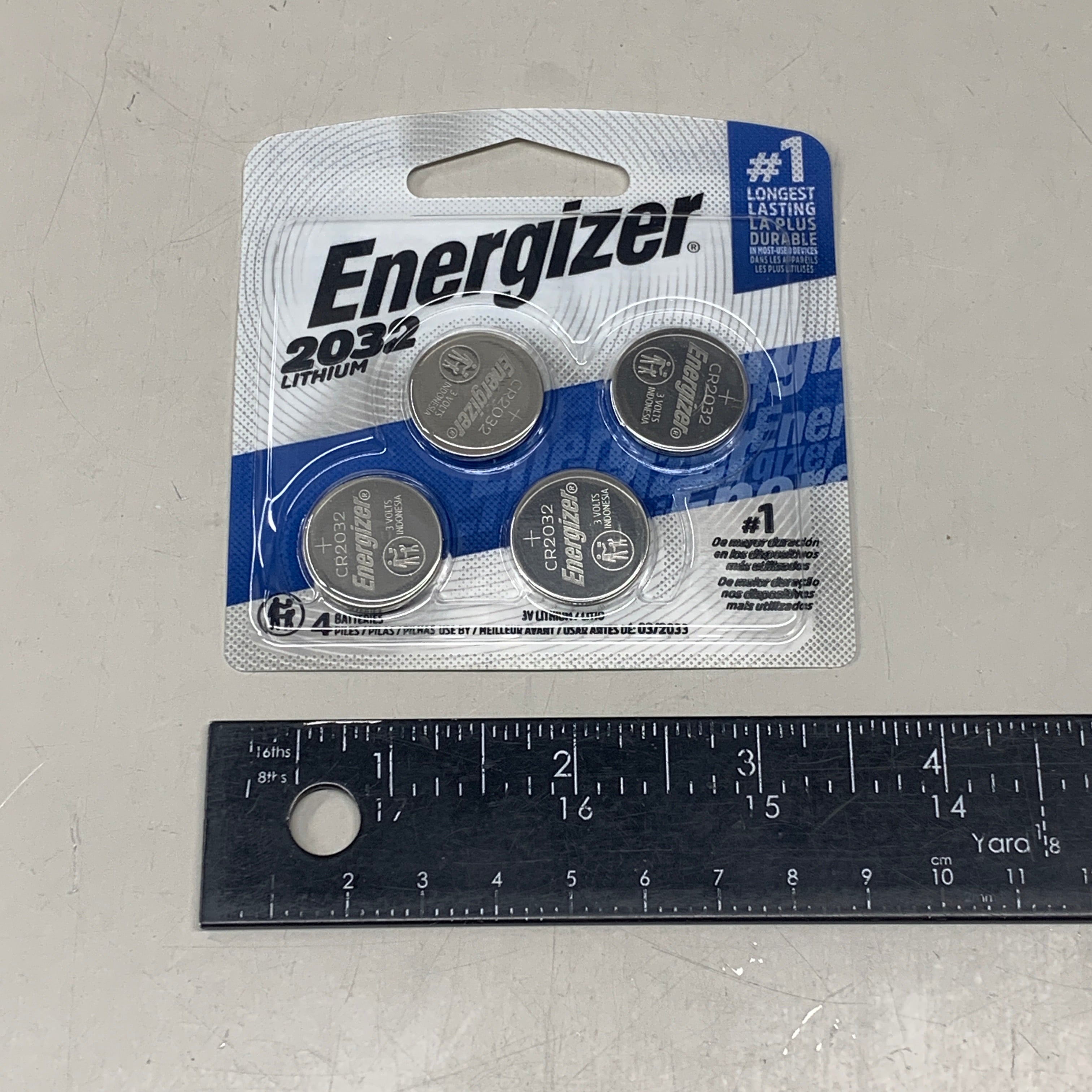 ENERGIZER (2 PACK, 8 Total Batteries) 2032 Lithium Coin Battery for Key FOB 851179