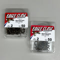 EAGLE CLAW (2 PACK) Down eye 2-Slice Offset Hooks Bronze #2 50pc 181F-2