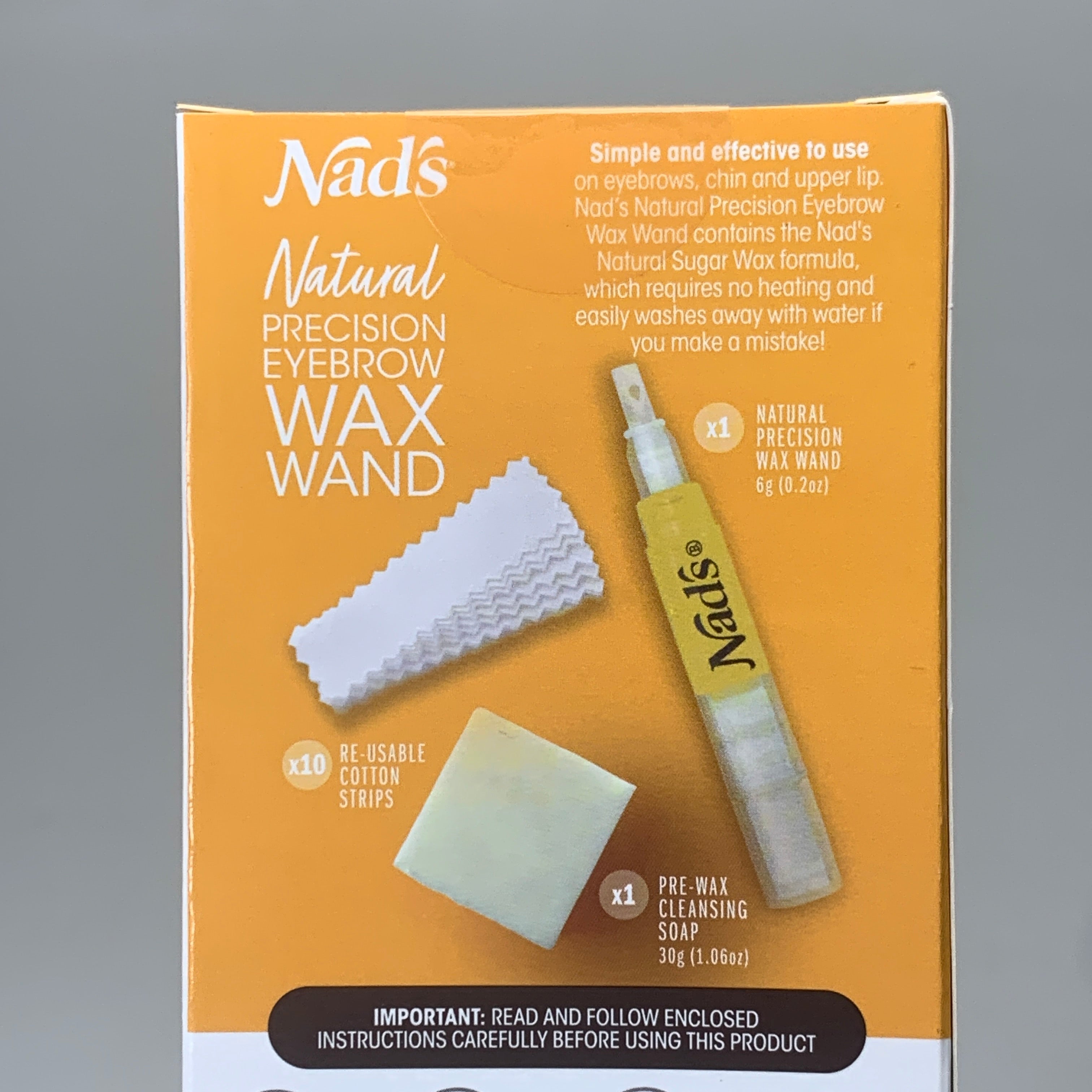 NADS 3 PK Natural Precision Eyebrow Wand Waxing Kit 0.2oz 6877EN06