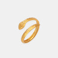 Titanium Steel Snake Shape Bypass Ring