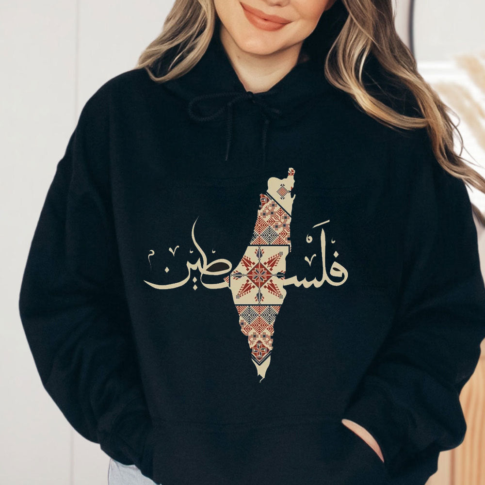 Hoodies Palestine Traditional Hoodie Arabic
