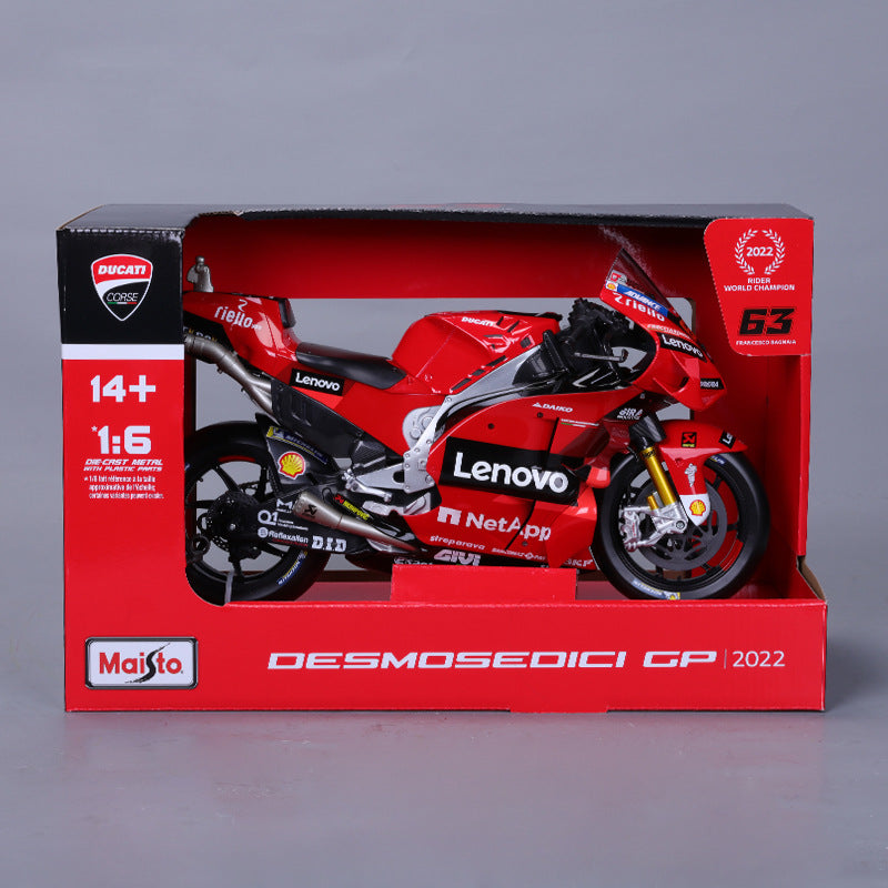 Meichi Figure 1:6 Ducati Grand Motorcycle Simulation Alloy Motorcycle Racing Ornament Toy Model