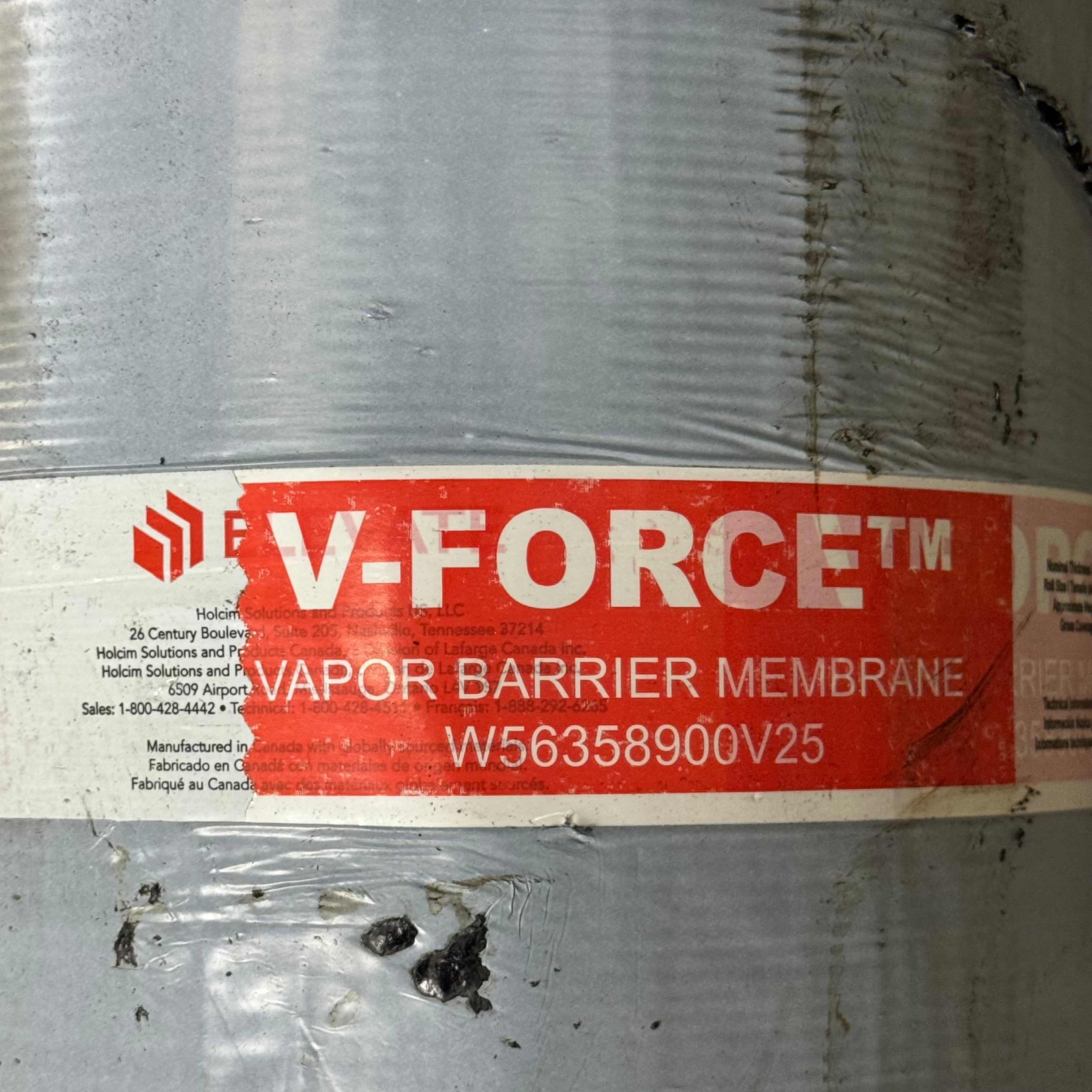 ELEVATE V-Force Vapor Barrier Membrane W56358900V25 133"Lx45”W Raincoat Material Black