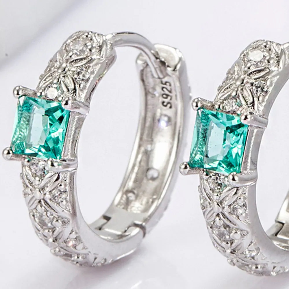 925 sterling silver daily versatile platinum plated earrings jewelry