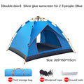 Quick-Deploy Green/White Outdoor Tent, Comfortably Accommodating 3-4 People on Camping Trips