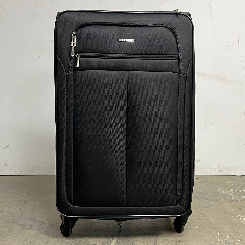 DEJUNO (3 PACK) Lightweight Expandable Spinner Luggage Suitcase Set Black 2302DJBF
