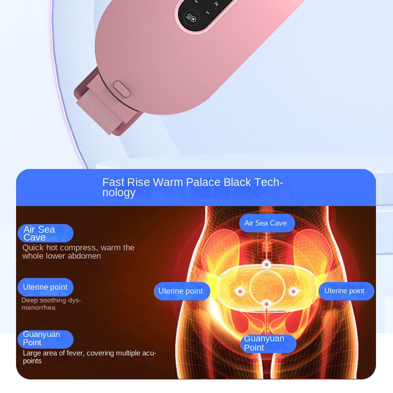 Waist Belt with Heat Therapy, Electric Heating, Rechargeable, Abdominal Warmth, Massage Function, Winter Gift for Women