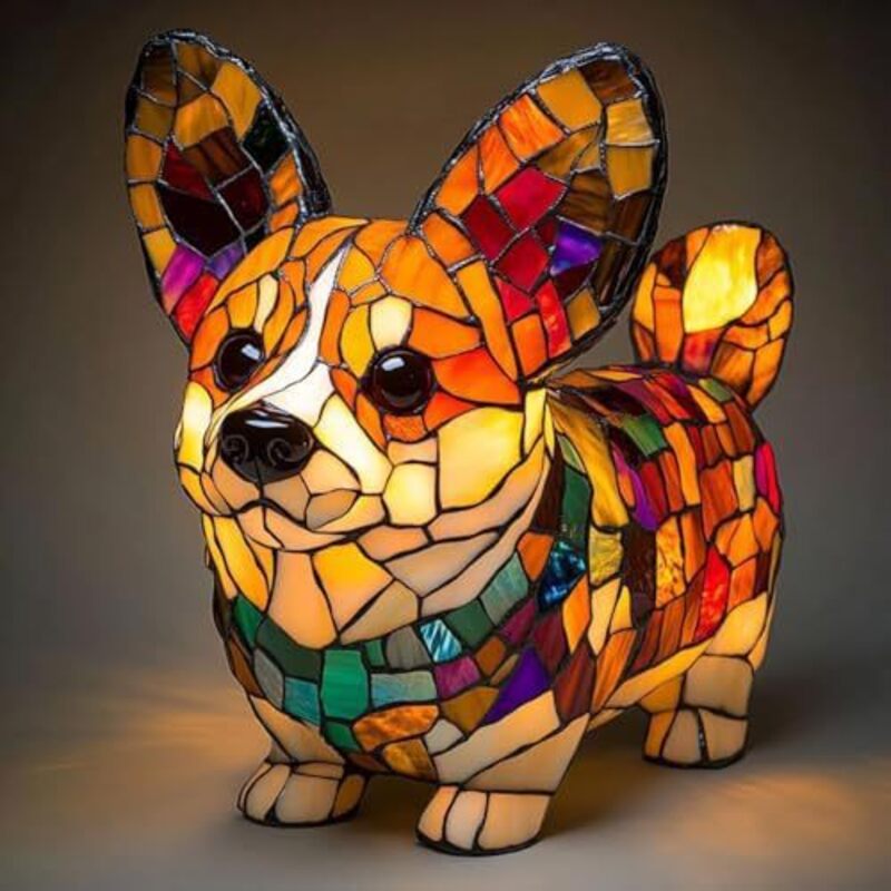 Animal resin LED night light, a cute bedside lamp for living rooms and bedrooms.