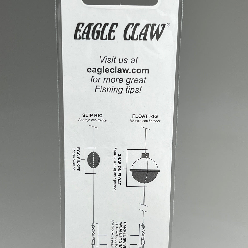 EAGLE CLAW(3 PACK) Medium Wire Baitholder Snell Worms & Chunk Red #8 6pc 391GE-8