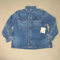 ETICA Harriette Shirt Jacket w/ Front Top Pockets & Collar River Rock Size XS EW143309