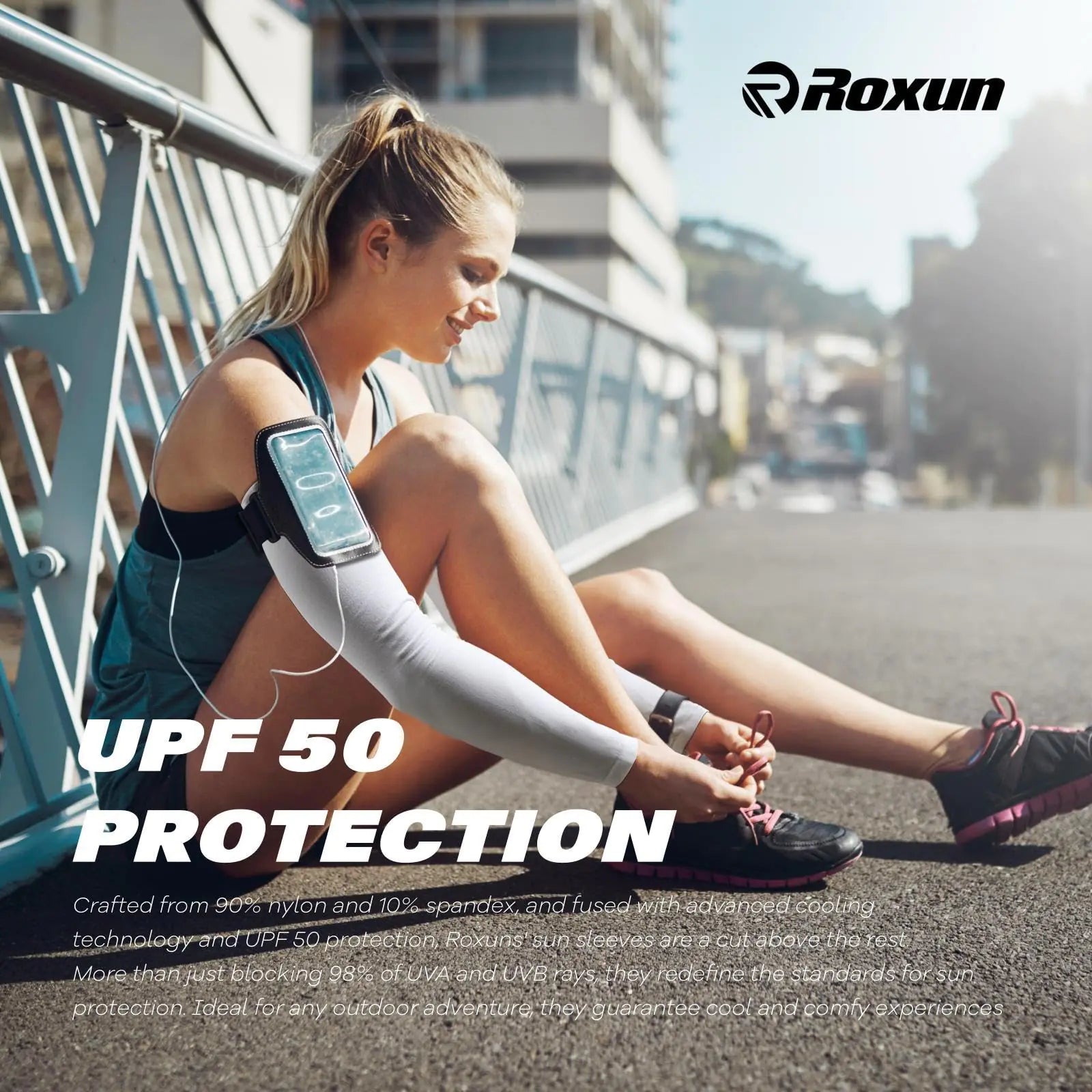 Arm Sleeves, Cooling UV Sun Protection Sports Compression for Men/Women 4 Pairs