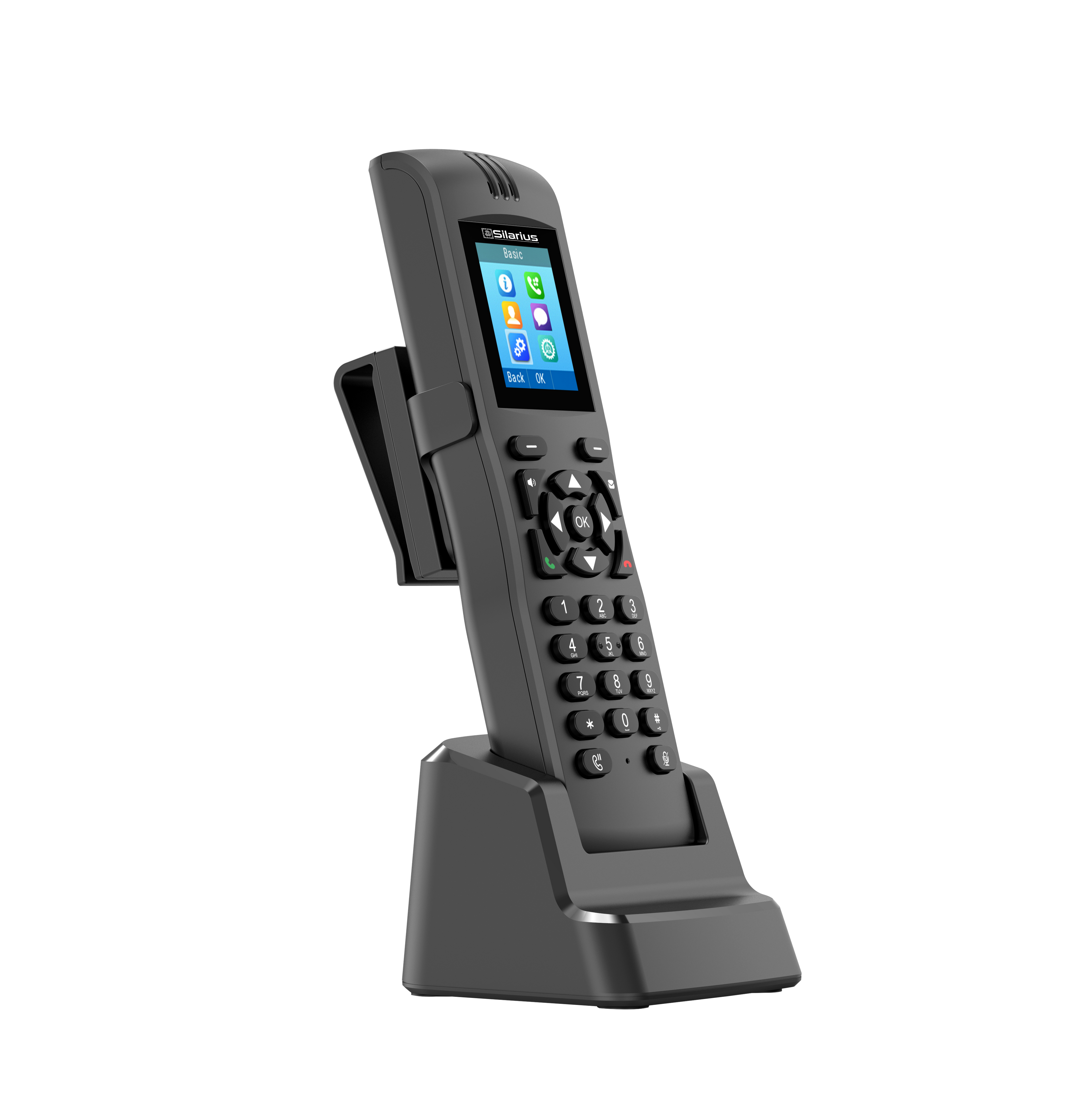 Silarius SILPIPP2SW Portable Dual-Band IP Phone with Belt Clip