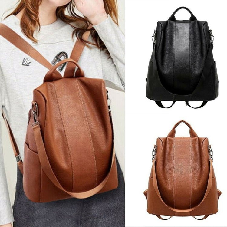 Sizzling Anti-Theft Vintage Style Leather Backpacks for Teenager Girls And Women School Bagpack For Females Travel Bags