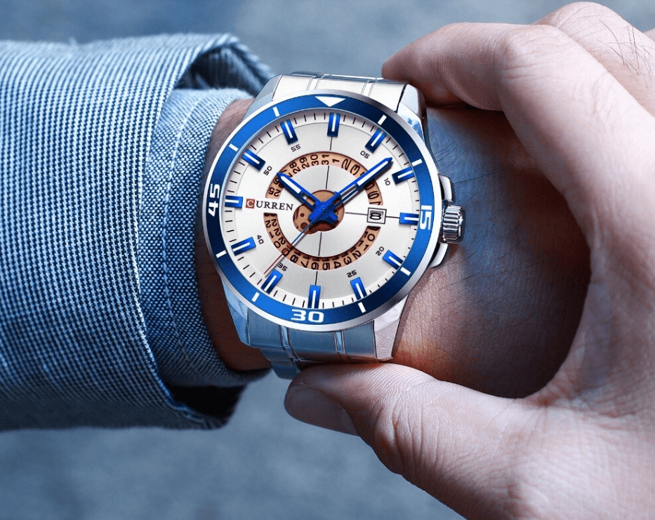 Men's  Modern Sports Waterproof Watch Luxury Unique Design  Fluorescent Hands Perfect Gift