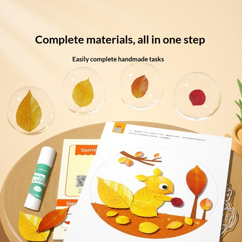 Time Study Creative Leaf Art DIY Handmade Sticker Materials Plant Specimens And Fallen Leaves