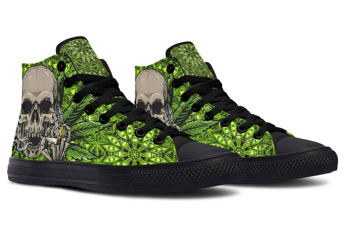 Printed Couple High Top Canvas Shoes