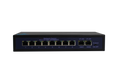 Silarius SIL-SW8POE 10 Ports POE switch with 8/100MB Ports PoE and 2 Gigabit Uplinks - 120W POE