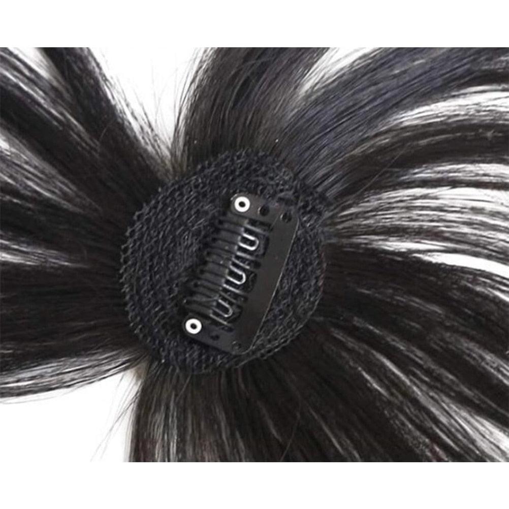 3D Air Bangs Hair Bangs Heat Resistant Hairpieces Hair Women Natural Short Fake Hair Bangs Hair Clips Thin Natural Flat Neat AirBangs With Temples For Women One Piece Hairpiece