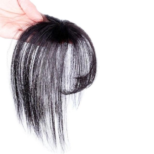 3D Air Bangs Hair Bangs Heat Resistant Hairpieces Hair Women Natural Short Fake Hair Bangs Hair Clips Thin Natural Flat Neat AirBangs With Temples For Women One Piece Hairpiece