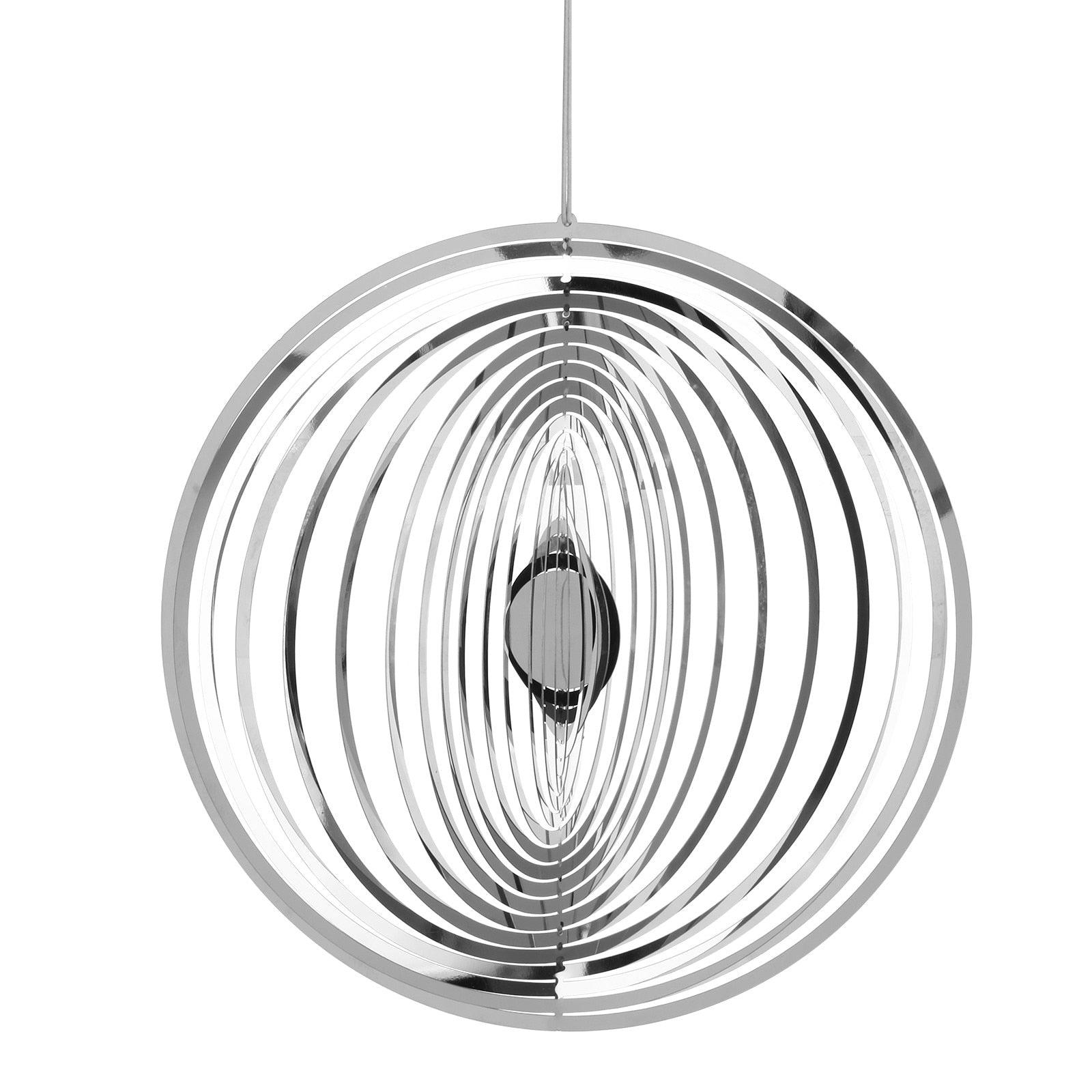 3D Drop-shaped Rotating Wind Spinner Outdoor Metal Sculptures Flowing Stainless Steel Wind Chimes Flowing-Light Effect Design Home Garden Decoration Outdoor Hanging Decor Gift Wind Spinners Mirrored Patio Wind Chime Yard Decor