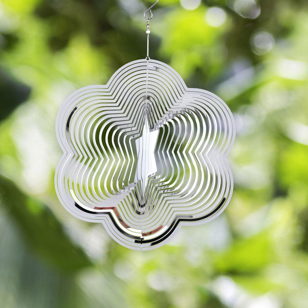 3D Drop-shaped Rotating Wind Spinner Outdoor Metal Sculptures Flowing Stainless Steel Wind Chimes Flowing-Light Effect Design Home Garden Decoration Outdoor Hanging Decor Gift Wind Spinners Mirrored Patio Wind Chime Yard Decor