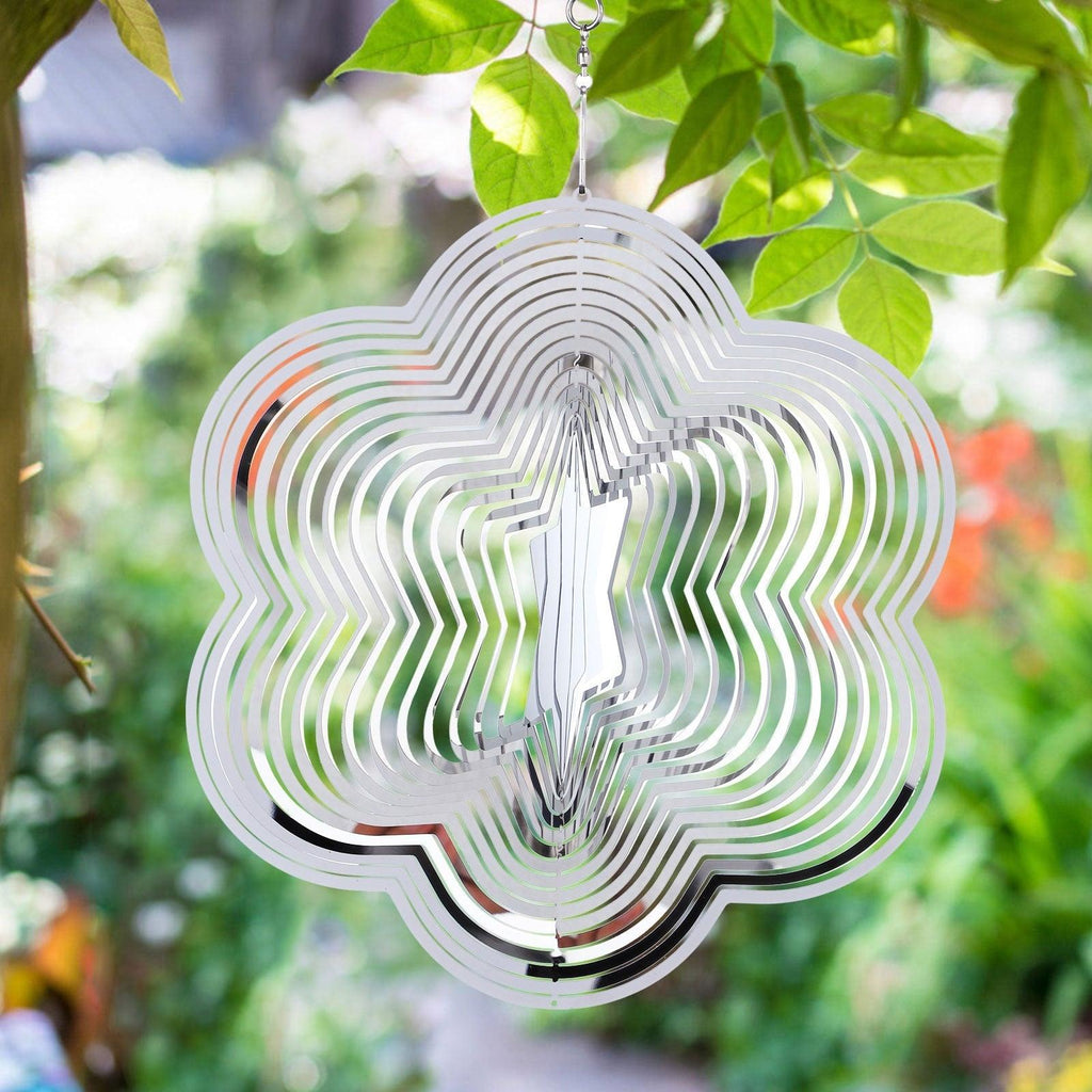 3D Drop-shaped Rotating Wind Spinner Outdoor Metal Sculptures Flowing Stainless Steel Wind Chimes Flowing-Light Effect Design Home Garden Decoration Outdoor Hanging Decor Gift Wind Spinners Mirrored Patio Wind Chime Yard Decor