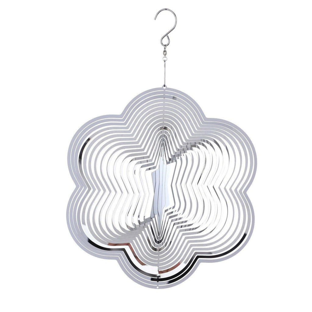 3D Drop-shaped Rotating Wind Spinner Outdoor Metal Sculptures Flowing Stainless Steel Wind Chimes Flowing-Light Effect Design Home Garden Decoration Outdoor Hanging Decor Gift Wind Spinners Mirrored Patio Wind Chime Yard Decor