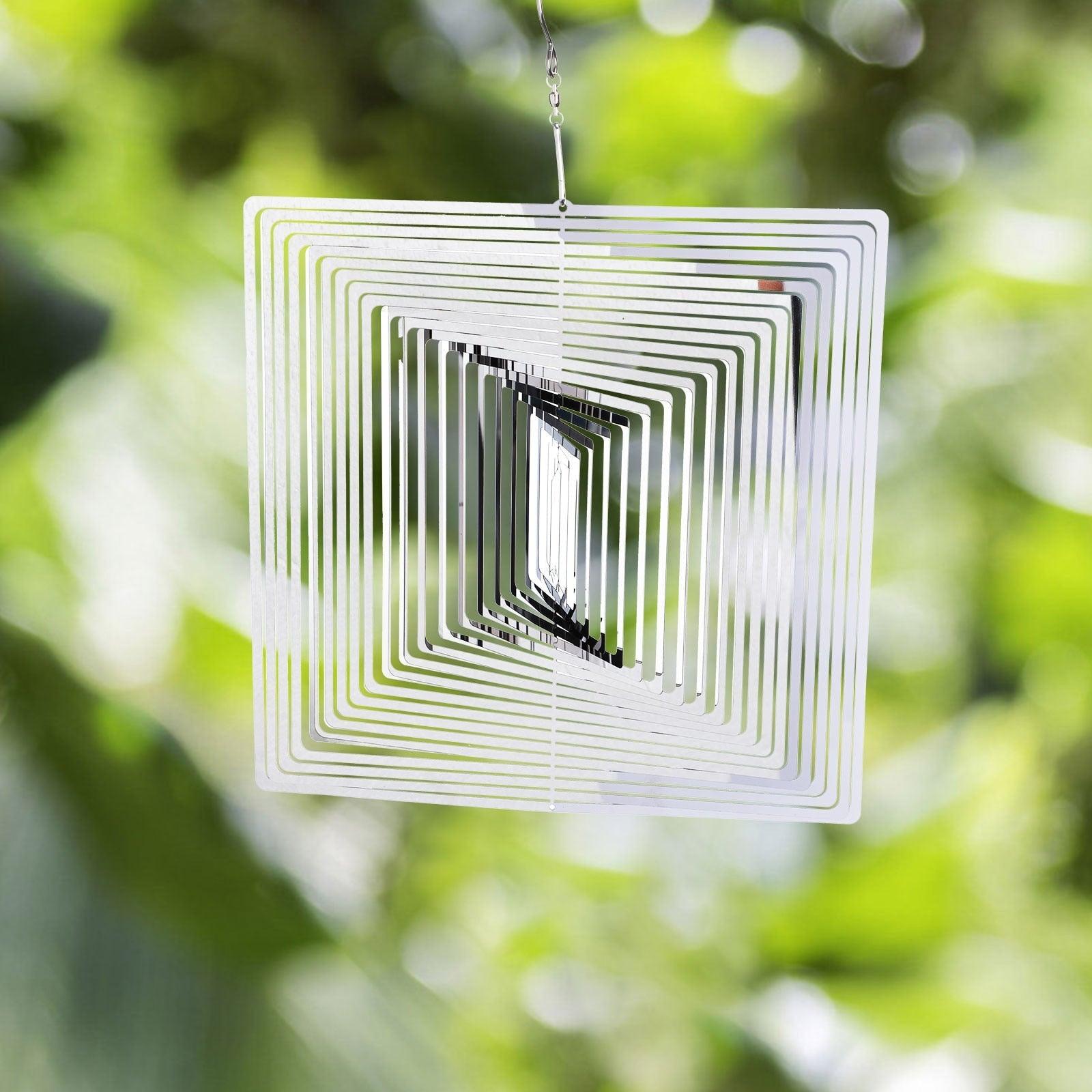 3D Drop-shaped Rotating Wind Spinner Outdoor Metal Sculptures Flowing Stainless Steel Wind Chimes Flowing-Light Effect Design Home Garden Decoration Outdoor Hanging Decor Gift Wind Spinners Mirrored Patio Wind Chime Yard Decor