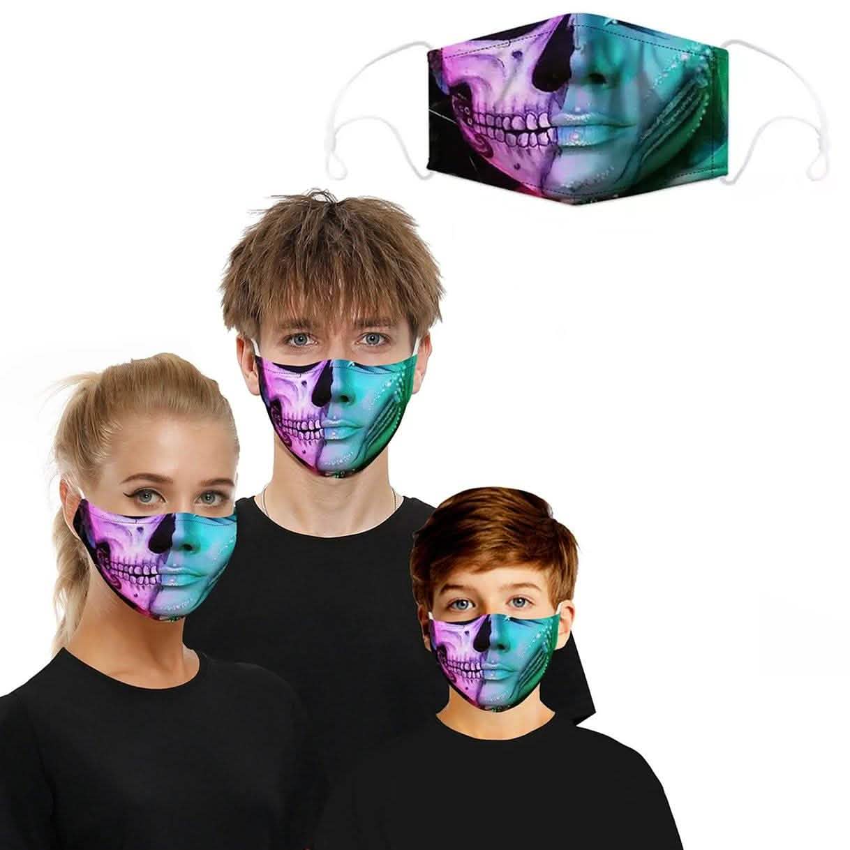 3D Halloween Special Scary Faces Reusable Face Masks