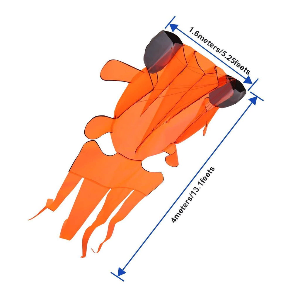 3D Kite Easy to Fly Orange Goldfish