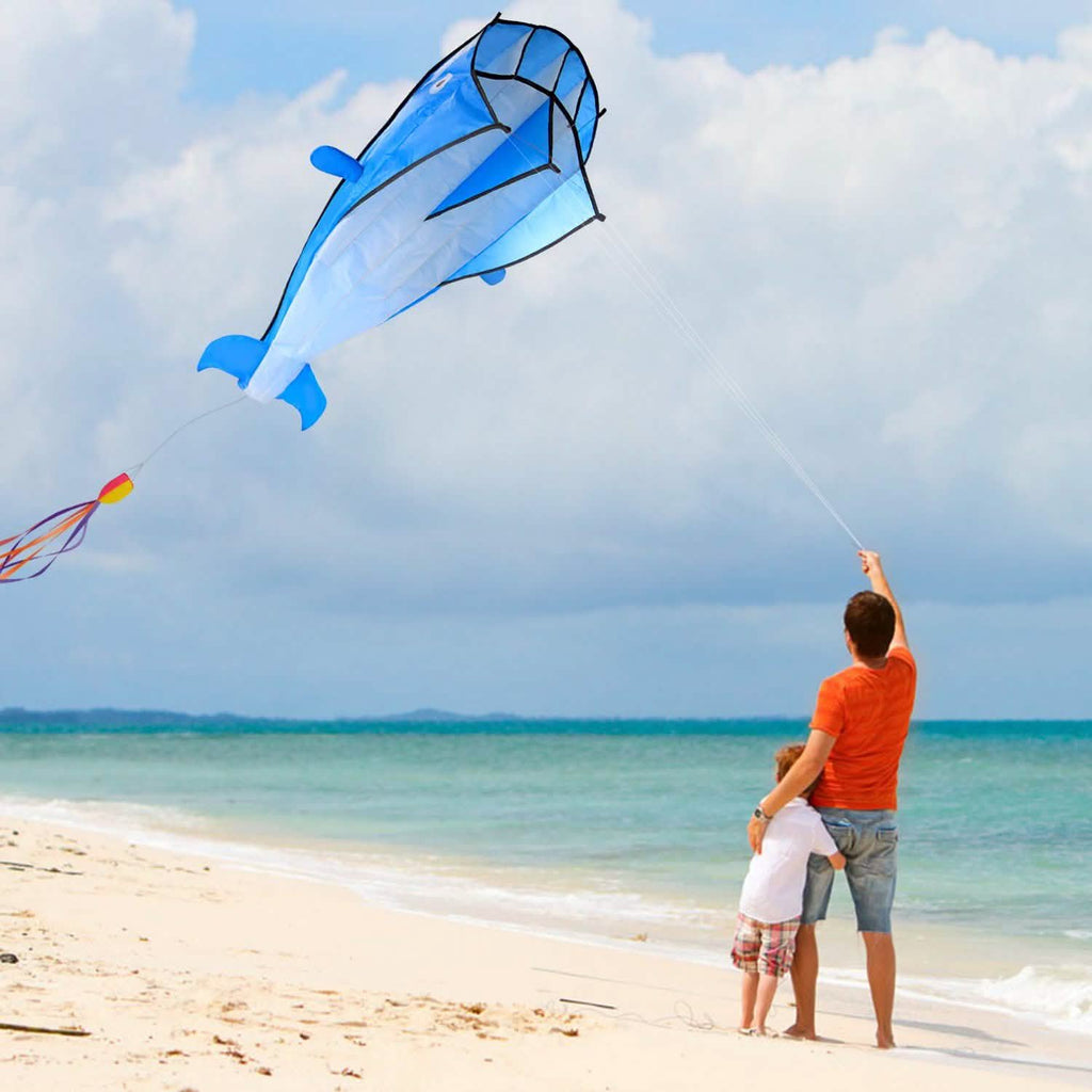 3D Kite Huge Frameless Soft Parafoil Giant Dolphin