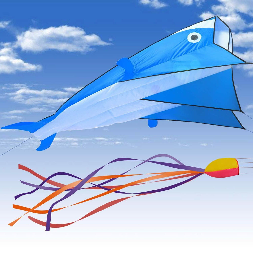 3D Kite Huge Frameless Soft Parafoil Giant Dolphin