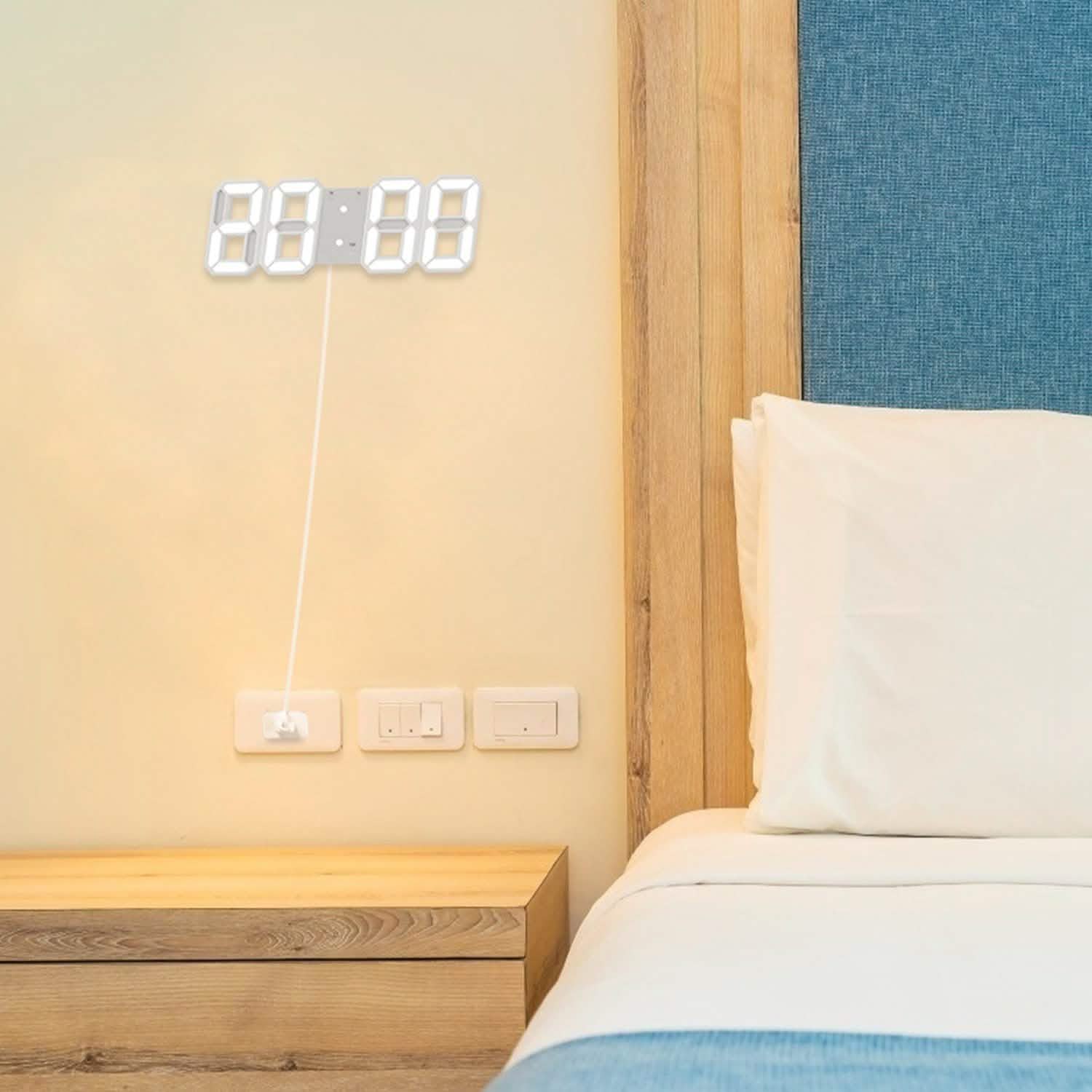 3D LED Digital Wall Clock