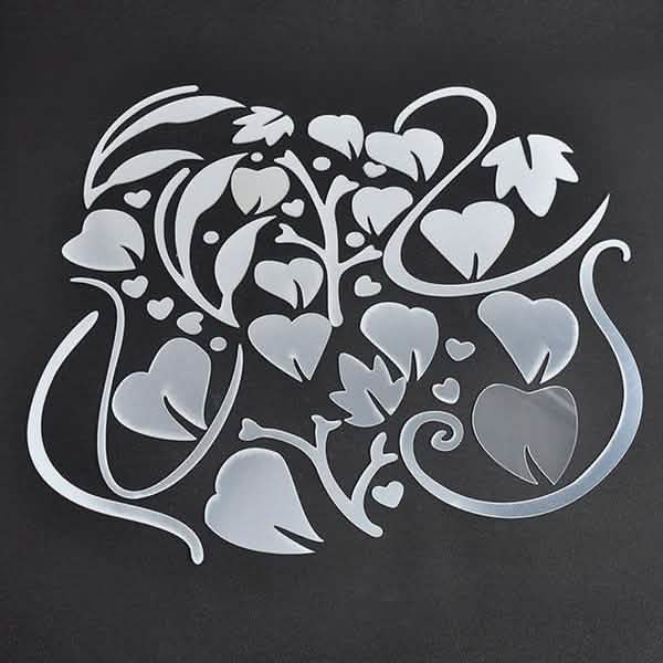 3D Mirror Flower Removable Wall Sticker