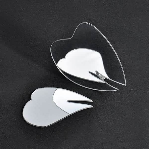 3D Mirror Flower Removable Wall Sticker