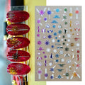 3D Nail Stickers Decals Snowflakes Elk Bear Christmas Xmas Transfer Stickers Nail Art Self-Adhesive Decals Decoration  Nail Art Stickers Decals Christmas Snowflake Bronzing Christmas Slider Nail Art 3D Decals Decoration