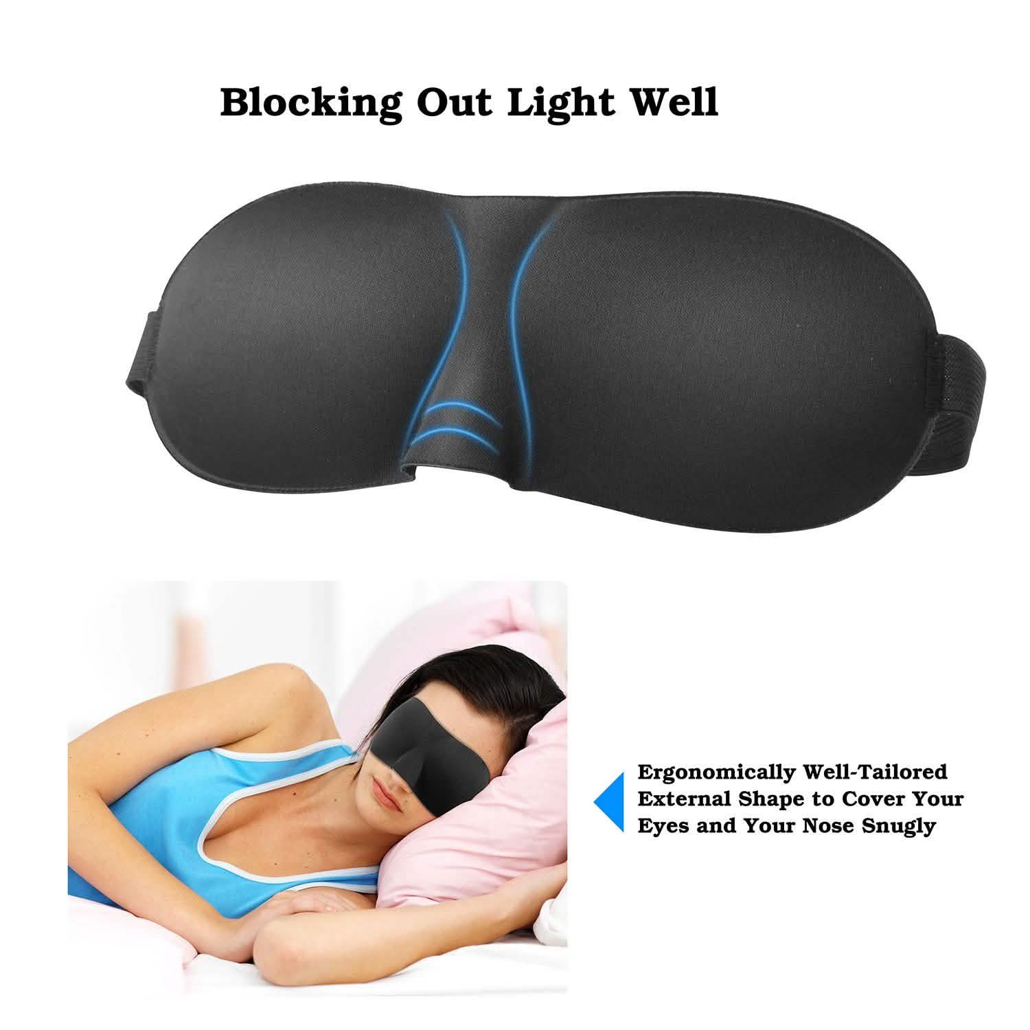 3D Soft Blindfold Sleeping Eye Mask